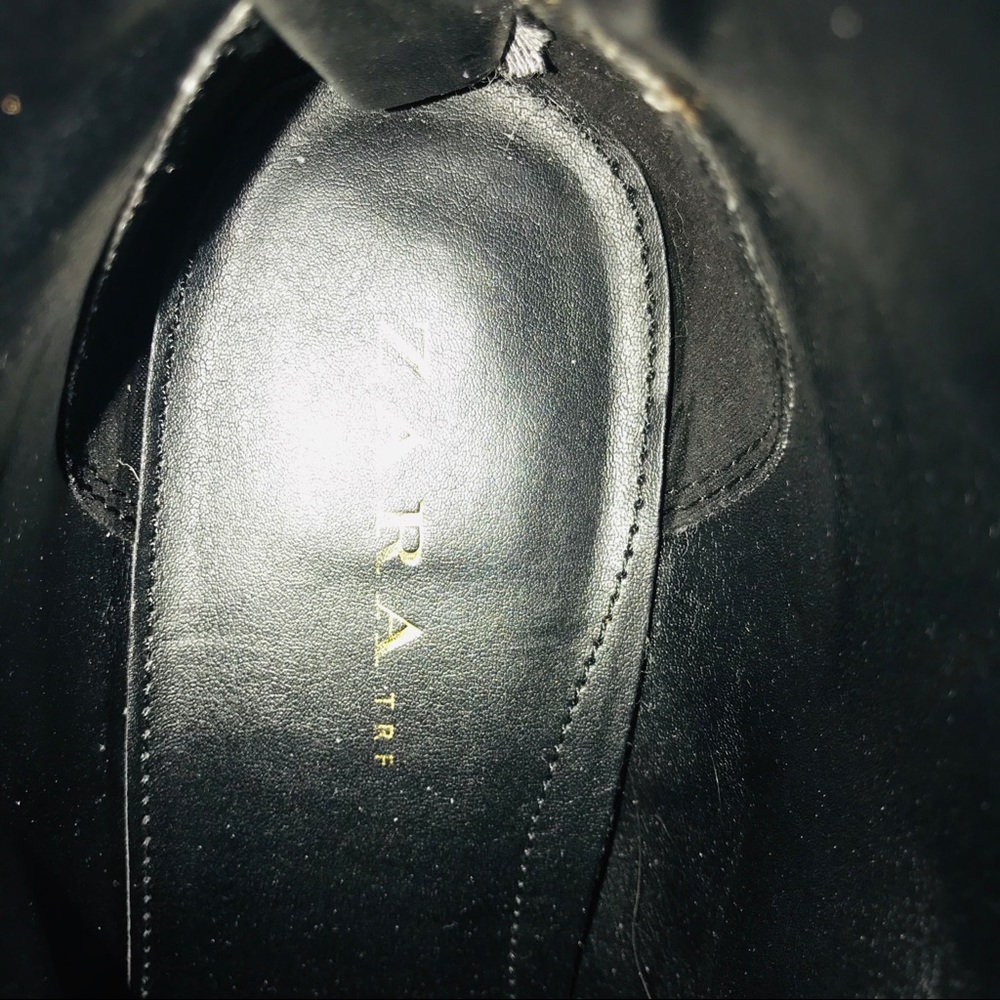 Zara | leather bootie silver heels - Picture 6 of 8